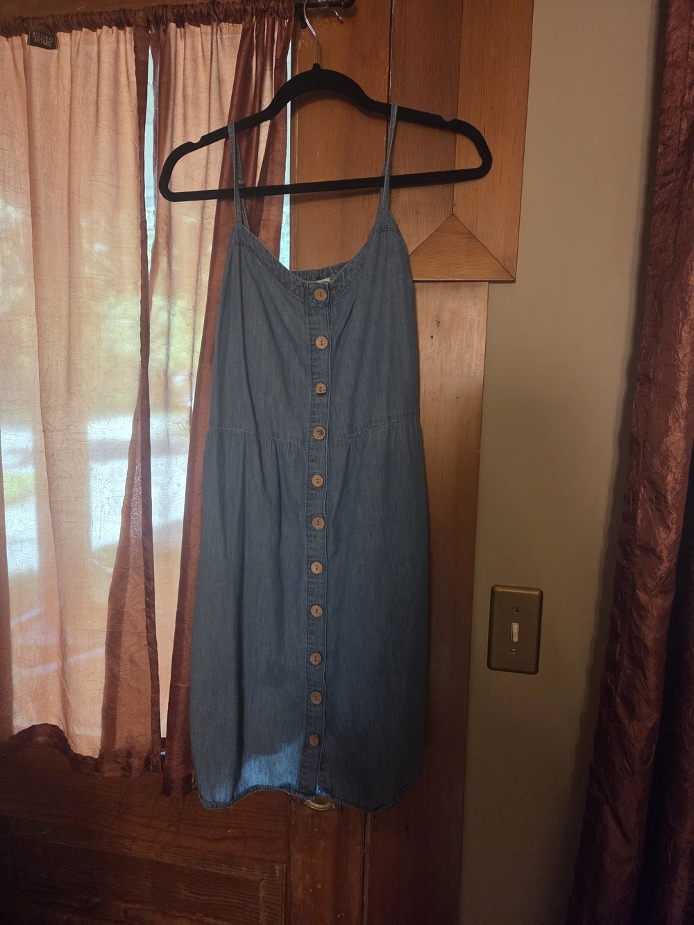 Perfect Denim Button-Front Midi Dress - Blue